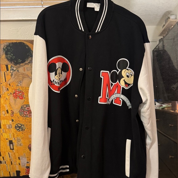 Disney Jackets & Blazers - Disney Mickey Black and White Varsity Jacket nwt